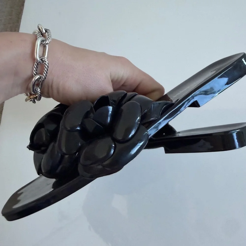 Jeffrey Campbell Fleuris Jelly Flip-Flop Sandals Size 37 - Picture 4 of 8